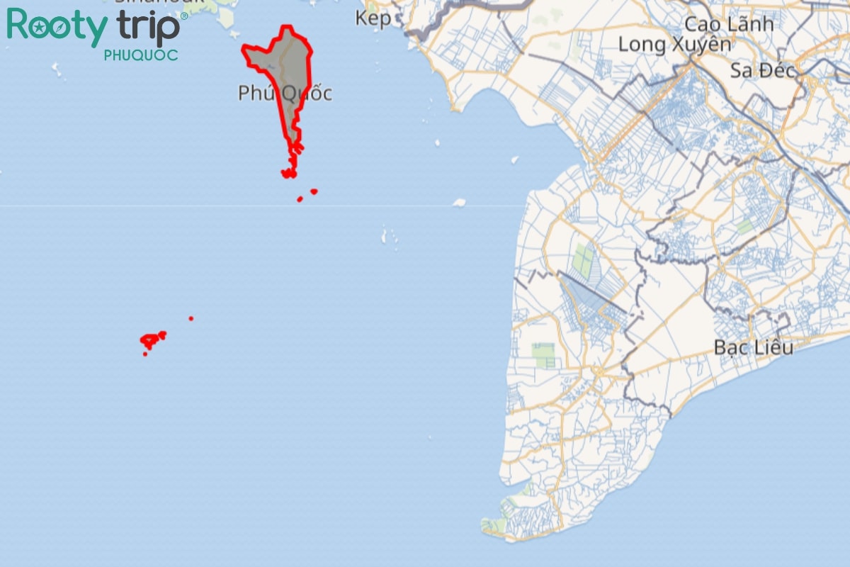 đảo Phú Quốc ở phí tây nam tỉnh kiên giang