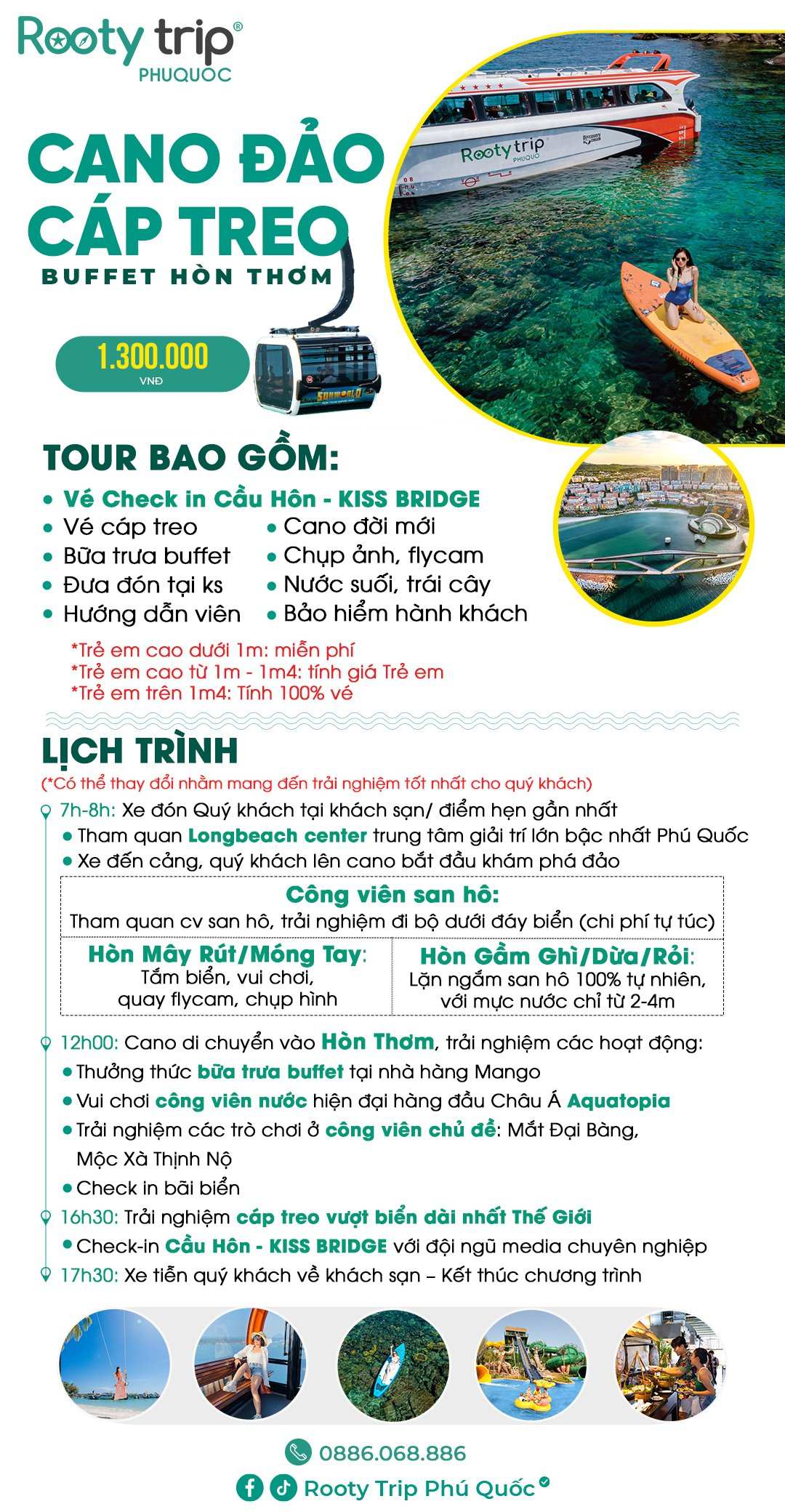 Island Speedboat Tour and Cable Car Buffet Itinerary