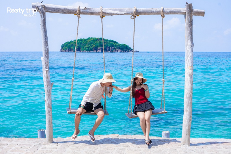 chụp ảnh check in tại hòn mây rút trong phú quốc