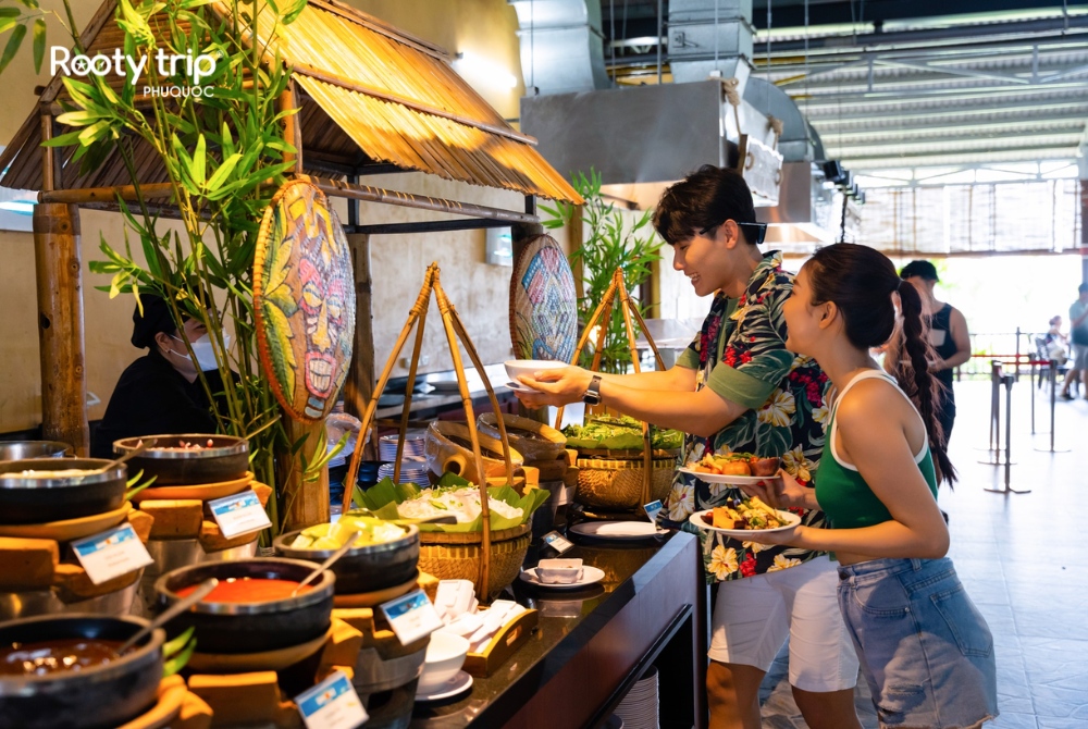 Indulge in a lunch buffet with 70 delicious dishes - Rooty Trip Phu Quoc