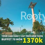 tour cano cáp treo buffet hòn thơm