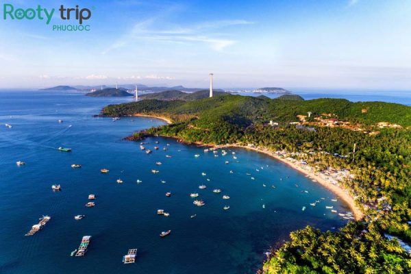 The photo was taken from above the An Thoi Islands in Phu Quoc during the 4-day, 3-night Hanoi - Phu Quoc package tour offered by Rootytrip Phu Quoc