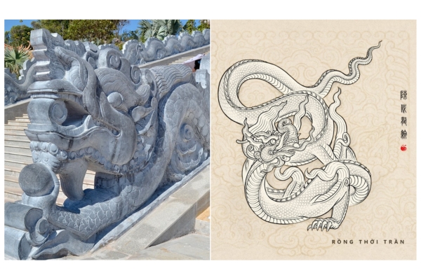thiết kế hoa văn tại chùa Hộ Quốc mang nét đặc trưng thời nhà Trần