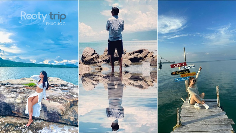 Chụp ảnh ở Mũi Đá Chồng Phú Quốc