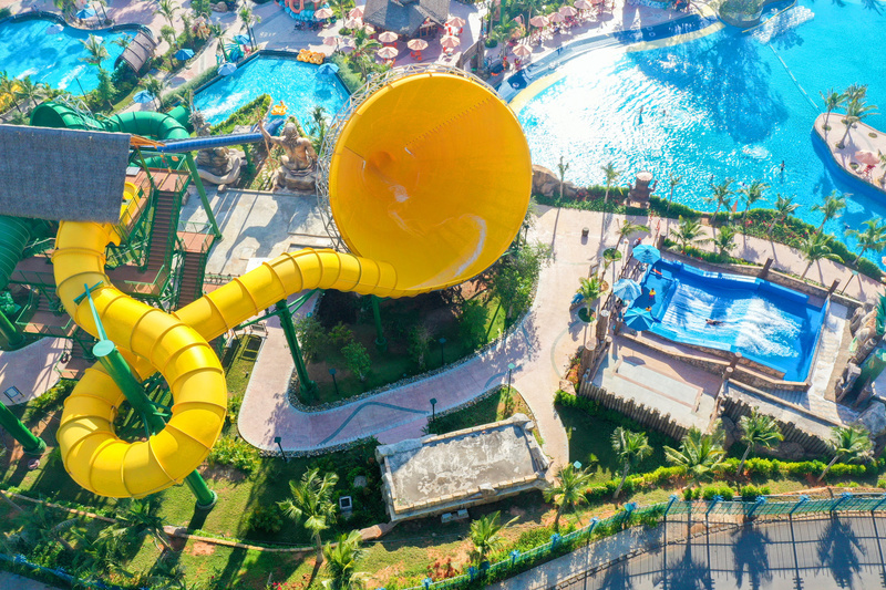 aerial view of aquatopia water park