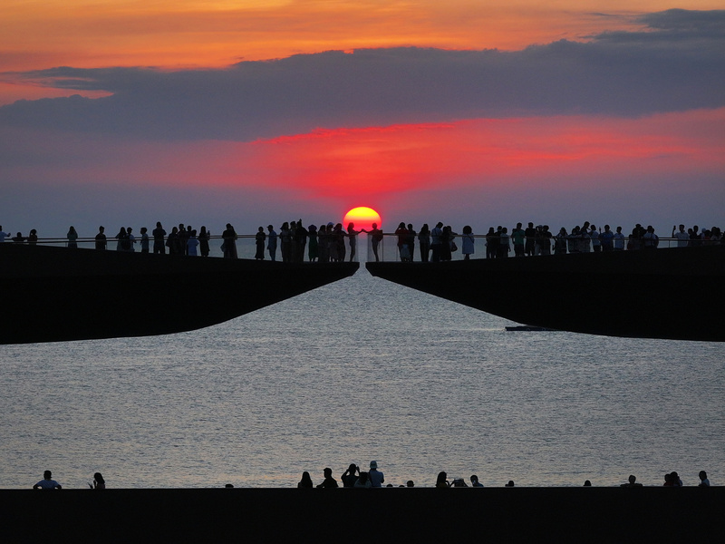 kiss bridge and sunset scenery in Phu Quoc