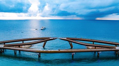 kiss bridge sunset town phu quoc