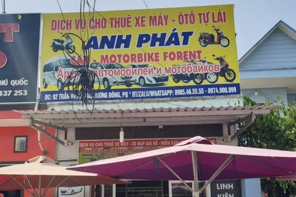 Scooter and car rental at Anh Phat