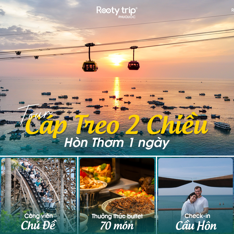 tour cáp treo hòn thơm 2 chiều phú quốc