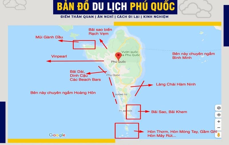 bản đồ du lịch tại phú quốc