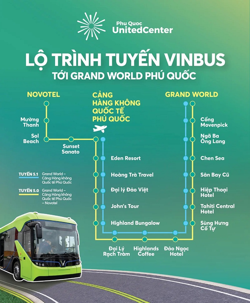 lịch trình xe bus vinpearl phú quốc