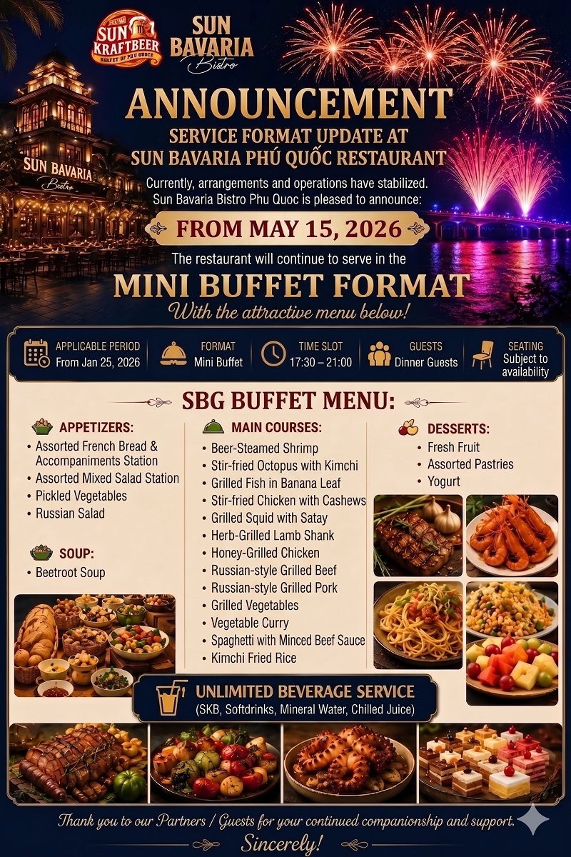menu symphony of the sea