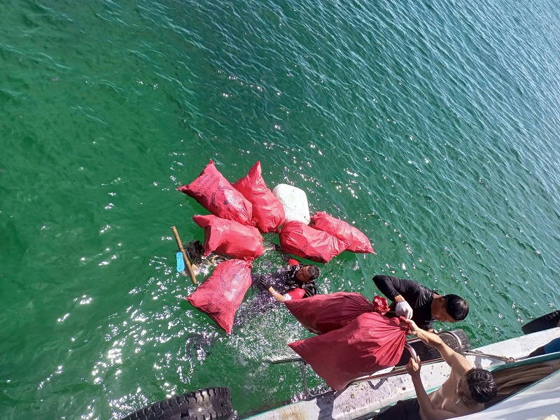 vệ sinh rạn san hô